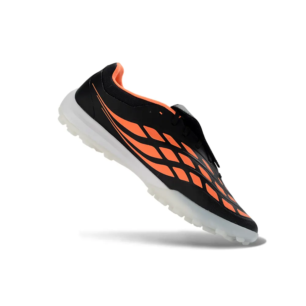 Chuteira Society Adidas Predator Tongue Elite 26 TF Preto e Laranja