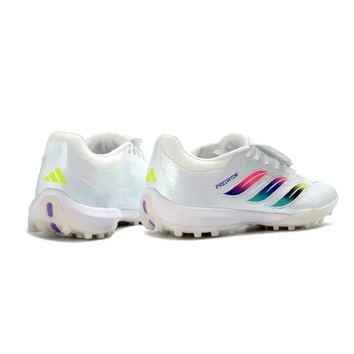 Chuteira Society Adidas Predator Tongue Elite 26 TF Branco e Colorido