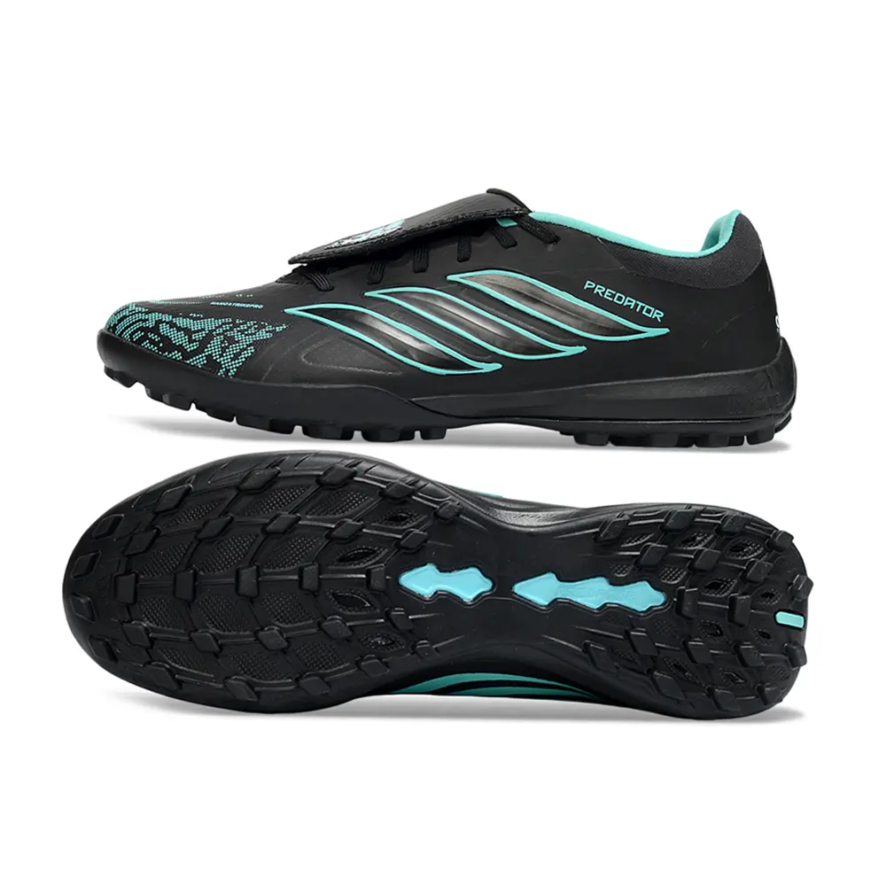Chuteira Society Adidas Predator Tongue Elite 26 TF Preto e Verde