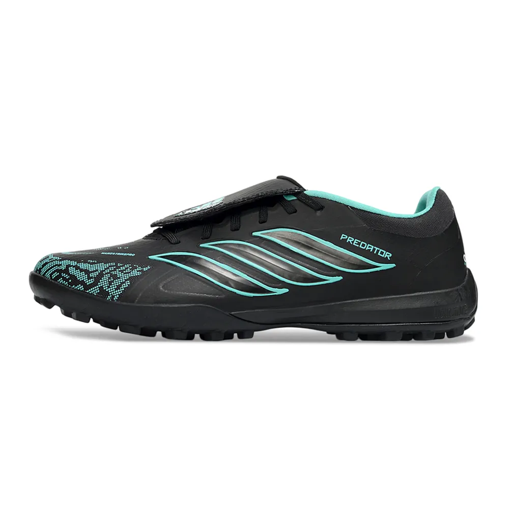 Chuteira Society Adidas Predator Tongue Elite 26 TF Preto e Verde