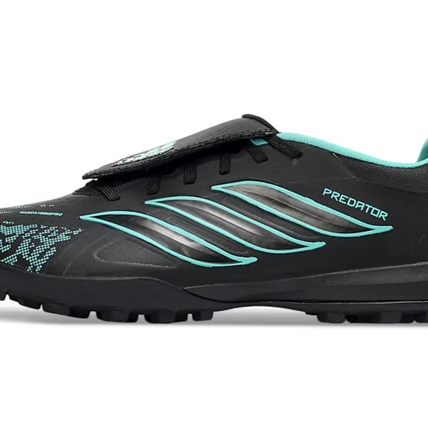Chuteira Society Adidas Predator Tongue Elite 26 TF Preto e Verde