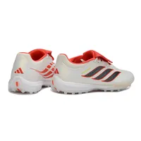 Chuteira Society Adidas Predator Tongue Elite 26 TF Branco e Vermelho - imagem 6