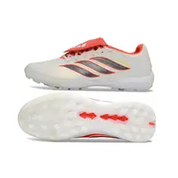 Chuteira Society Adidas Predator Tongue Elite 26 TF Branco e Vermelho - imagem 5