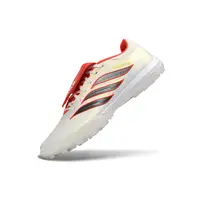 Chuteira Society Adidas Predator Tongue Elite 26 TF Branco e Vermelho - imagem 4