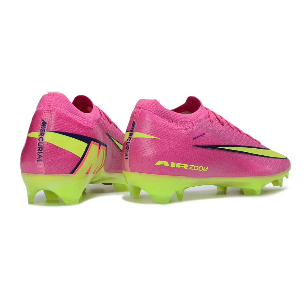 Chuteira Campo Nike Air Zoom Mercurial Vapor 16 Elite FG Rosa e Verde