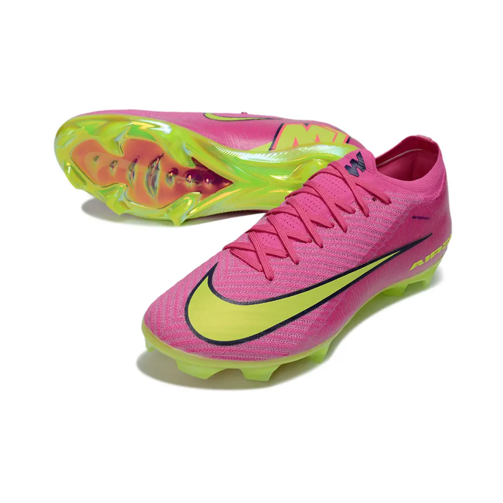 Chuteira Campo Nike Air Zoom Mercurial Vapor 16 Elite FG Rosa e Verde