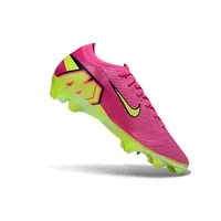 Chuteira Campo Nike Air Zoom Mercurial Vapor 16 Elite FG Rosa e Verde - imagem 6