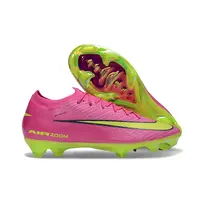 Chuteira Campo Nike Air Zoom Mercurial Vapor 16 Elite FG Rosa e Verde - imagem 2