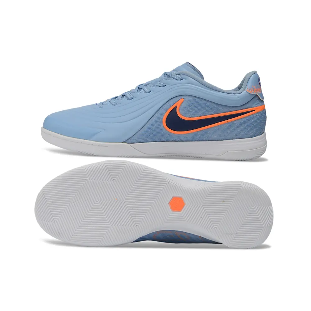 Chuteira Futsal Nike Tiempo React Gato IC Azul e Laranja