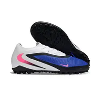 Chuteira Society Nike Phantom ReactX 6 Pro TF Branco, Azul, Preto e Rosa - imagem 5