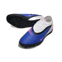 Chuteira Society Nike Phantom ReactX 6 Pro TF Branco, Azul, Preto e Rosa - imagem 4
