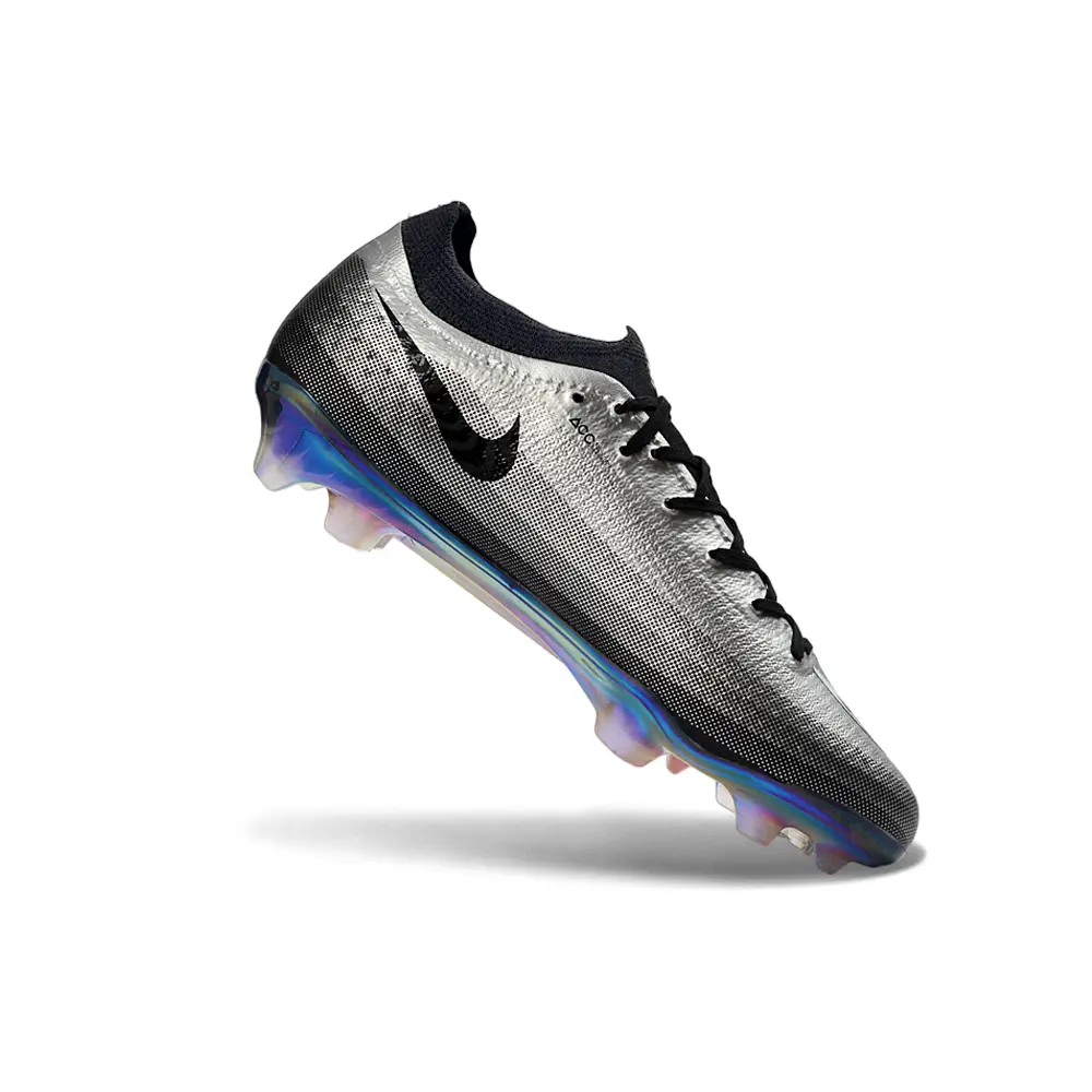 Chuteira Campo Nike Mercurial Vapor 17 Elite FG Preto e Prata
