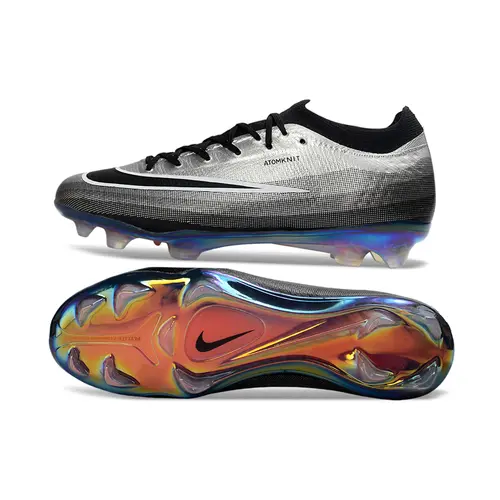 Chuteira Campo Nike Mercurial Vapor 17 Elite FG Preto e Prata