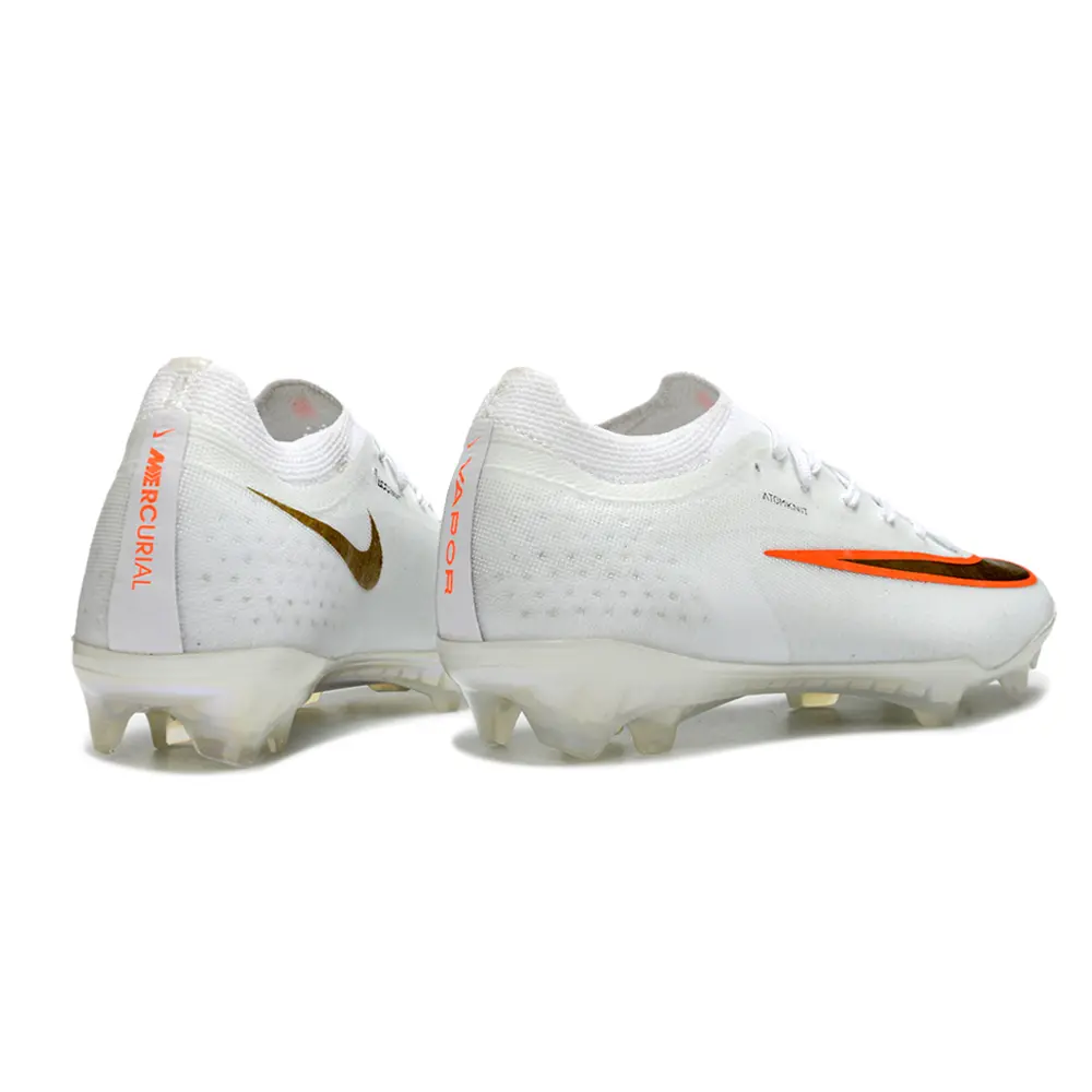 Chuteira Campo Nike Mercurial Vapor 17 Elite FG Branco e Laranja