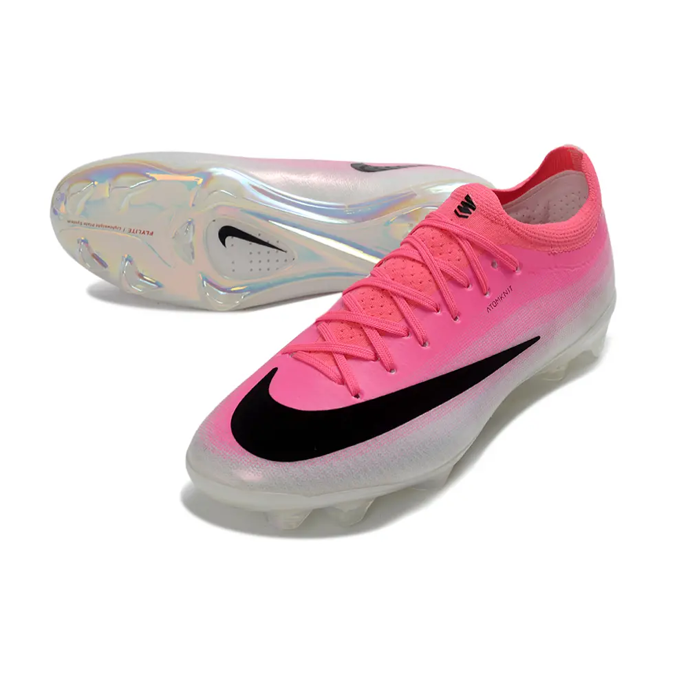 Chuteira Campo Nike Mercurial Vapor 17 Elite FG Rosa e Branco