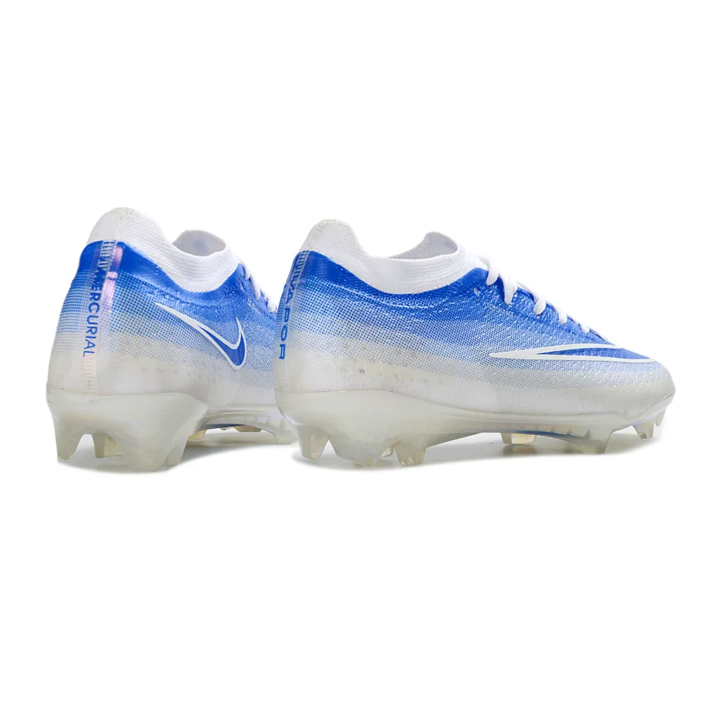 Chuteira Campo Nike Mercurial Vapor 17 Elite FG Branco e Azul