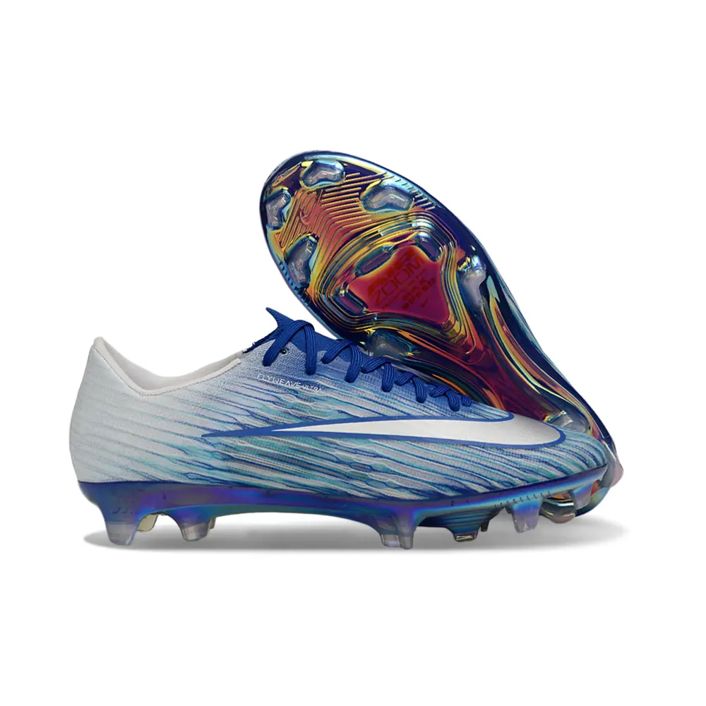 Chuteira Campo Nike Air Zoom Mercurial Superfly 11 Elite FG Azul e Branco
