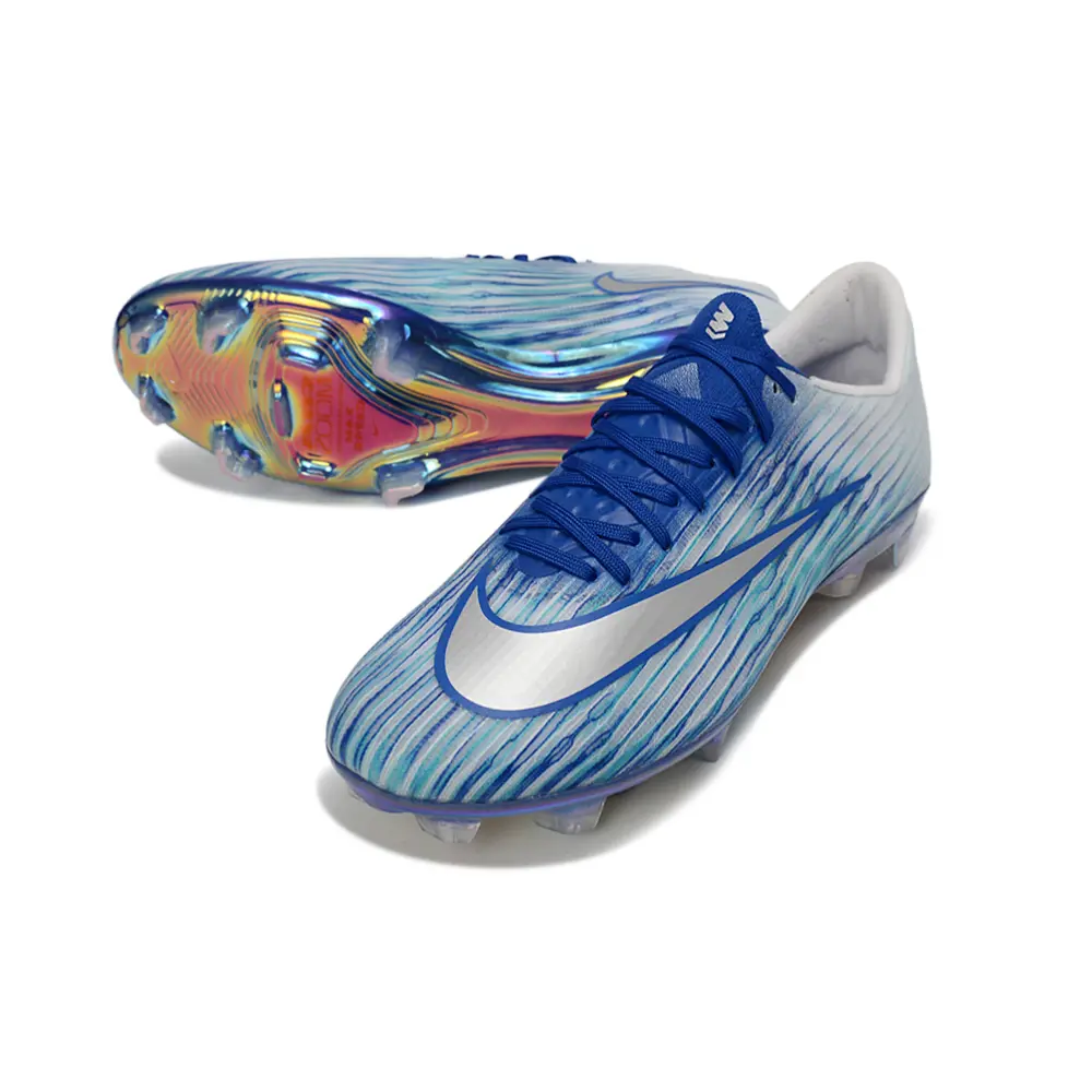 Chuteira Campo Nike Air Zoom Mercurial Superfly 11 Elite FG Azul e Branco