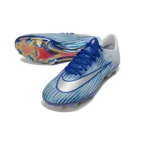 Chuteira Campo Nike Air Zoom Mercurial Superfly 11 Elite FG Azul e Branco - imagem 4