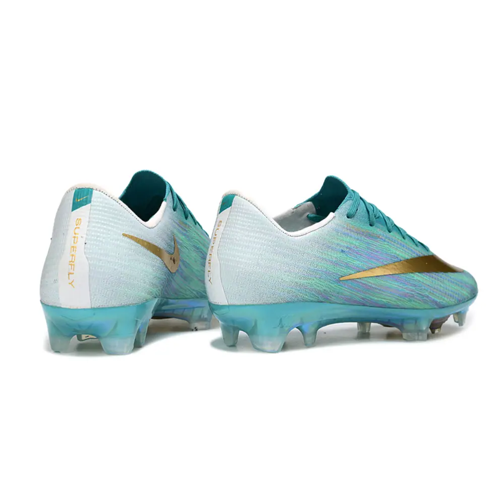 Chuteira Campo Nike Air Zoom Mercurial Superfly 11 Elite FG Verde e Dourado