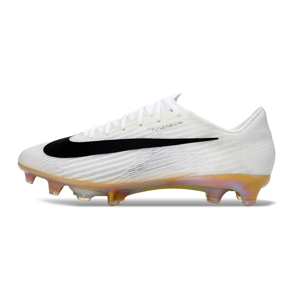 Chuteira Campo Nike Air Zoom Mercurial Superfly 11 Elite FG Branco, Preto e Dourado