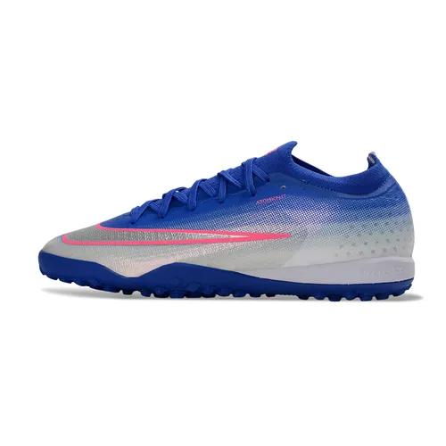 Chuteira Society Nike Mercurial Vapor 17 Elite TF Azul, Branco e Rosa
