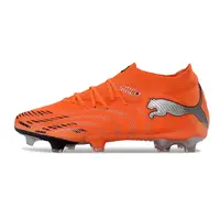 Chuteira Campo Puma Future 9 FG Laranja e Prata - imagem 1