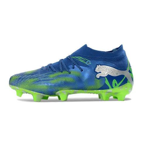 Chuteira Campo Puma Future 9 FG Azul e Verde 