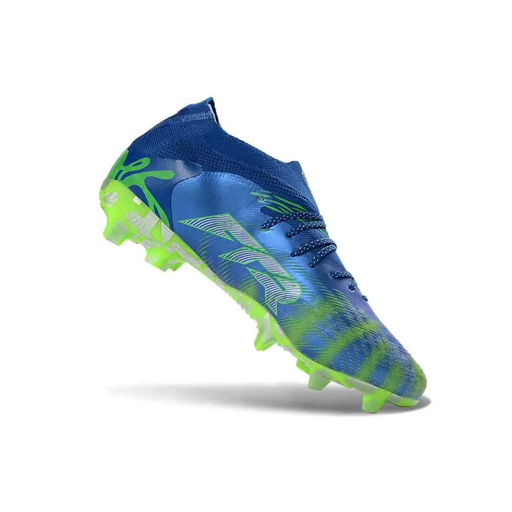 Chuteira Campo Puma Future 9 FG Azul e Verde 