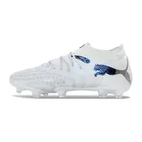 Chuteira Campo Puma Future 9 FG Branco e Azul - imagem 1
