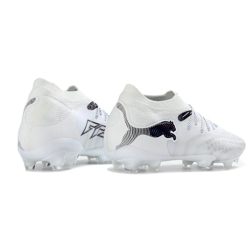 Chuteira Campo Puma Future 9 FG Branco e Azul