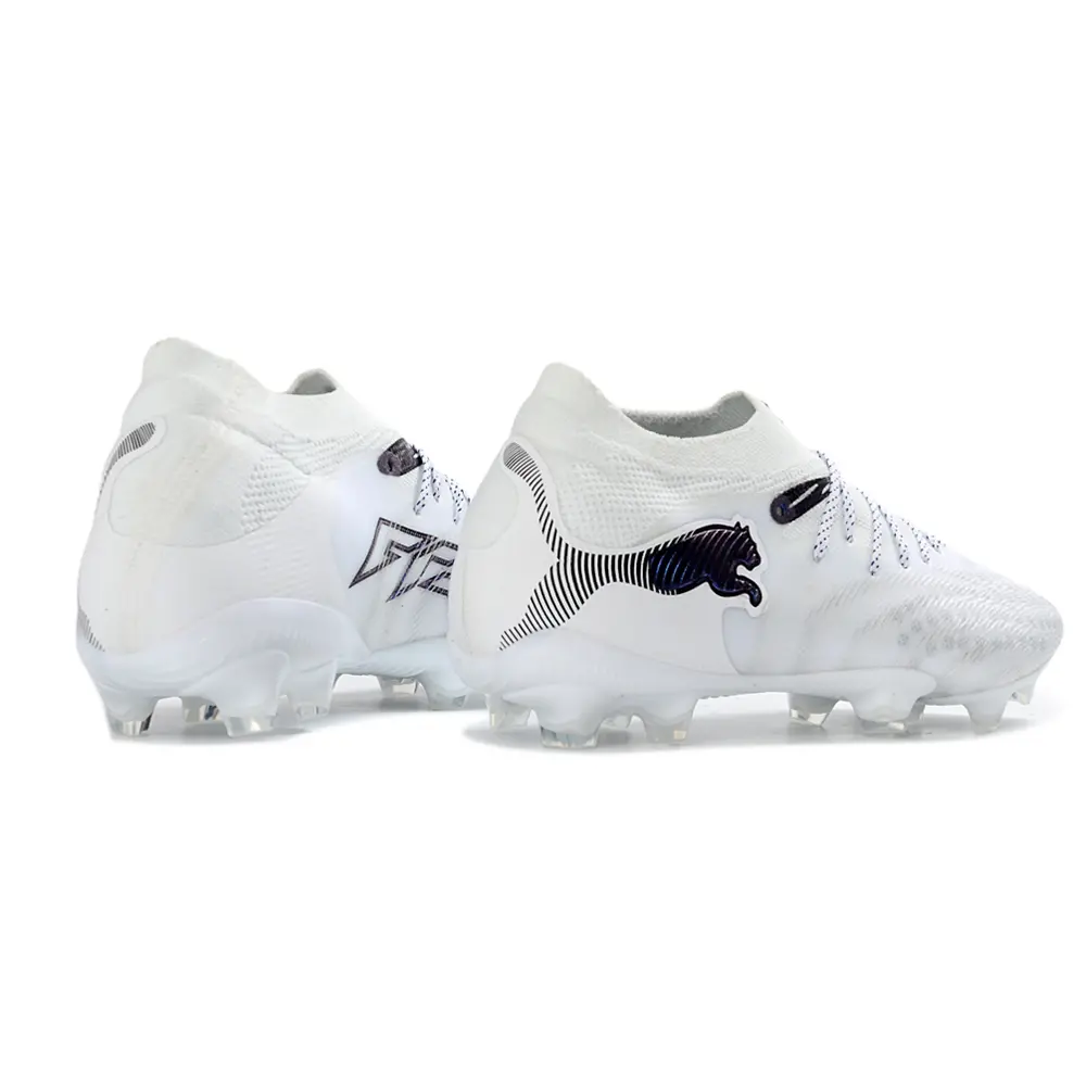 Chuteira Campo Puma Future 9 FG Branco e Azul