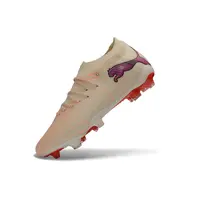 Chuteira Campo Puma Future 9 FG Bege e Vermelho - imagem 5