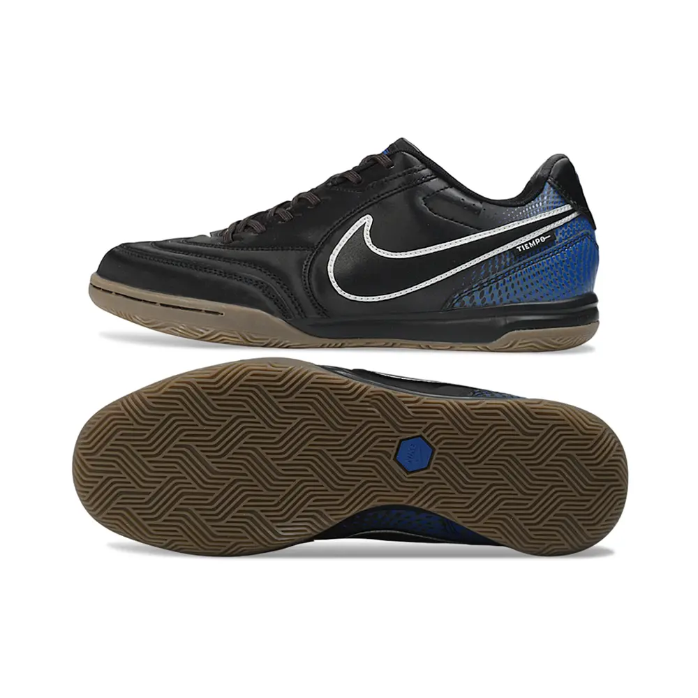 Chuteira Futsal Nike Tiempo Street Gato IC Preto e Azul