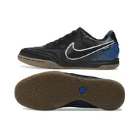 Chuteira Futsal Nike Tiempo Street Gato IC Preto e Azul - imagem 2