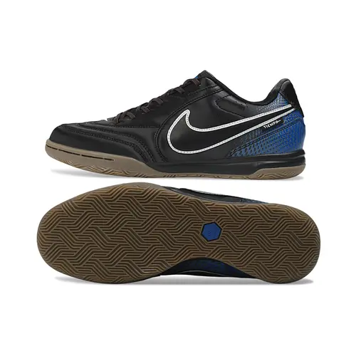Chuteira Futsal Nike Tiempo Street Gato IC Preto e Azul