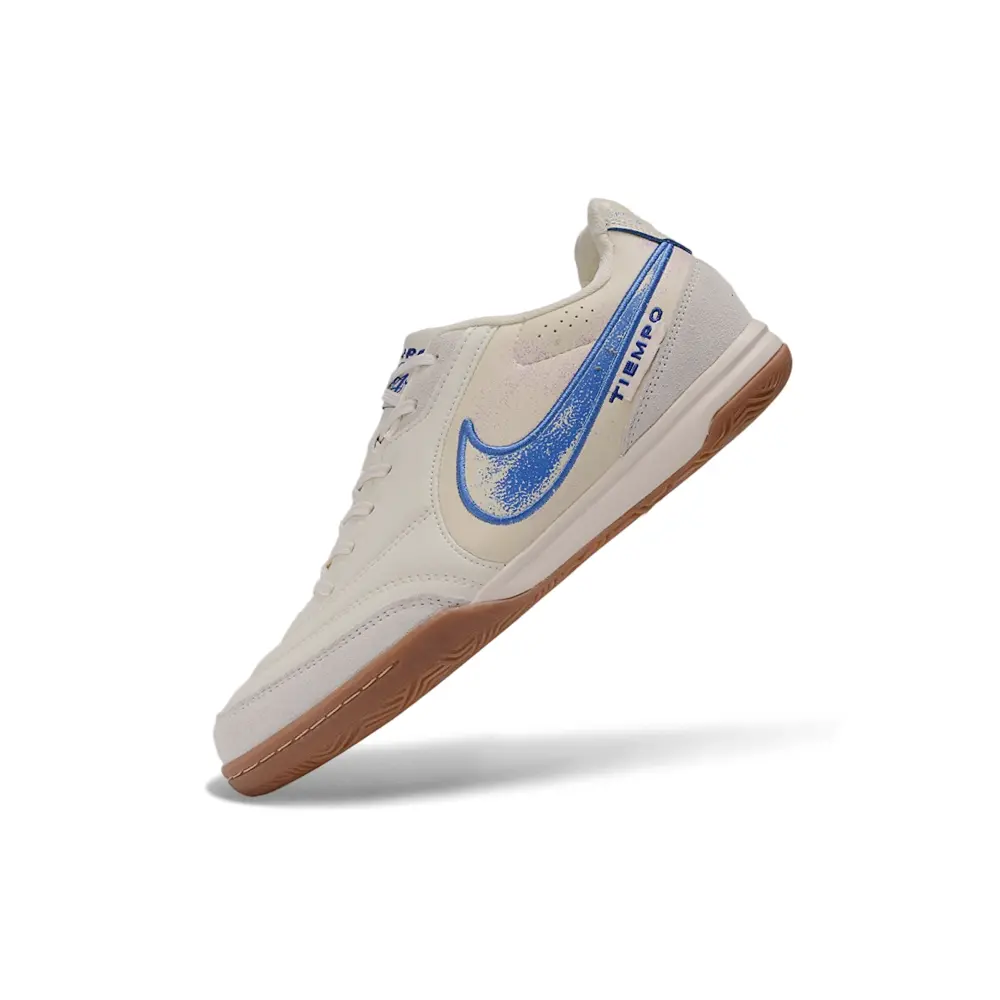 Chuteira Futsal Nike Tiempo Street Gato IC Bege e Azul