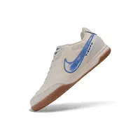 Chuteira Futsal Nike Tiempo Street Gato IC Bege e Azul - imagem 4