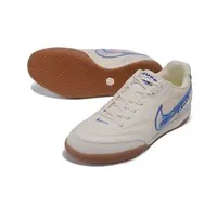 Chuteira Futsal Nike Tiempo Street Gato IC Bege e Azul - imagem 3