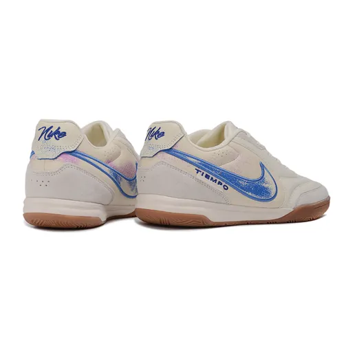 Chuteira Futsal Nike Tiempo Street Gato IC Bege e Azul