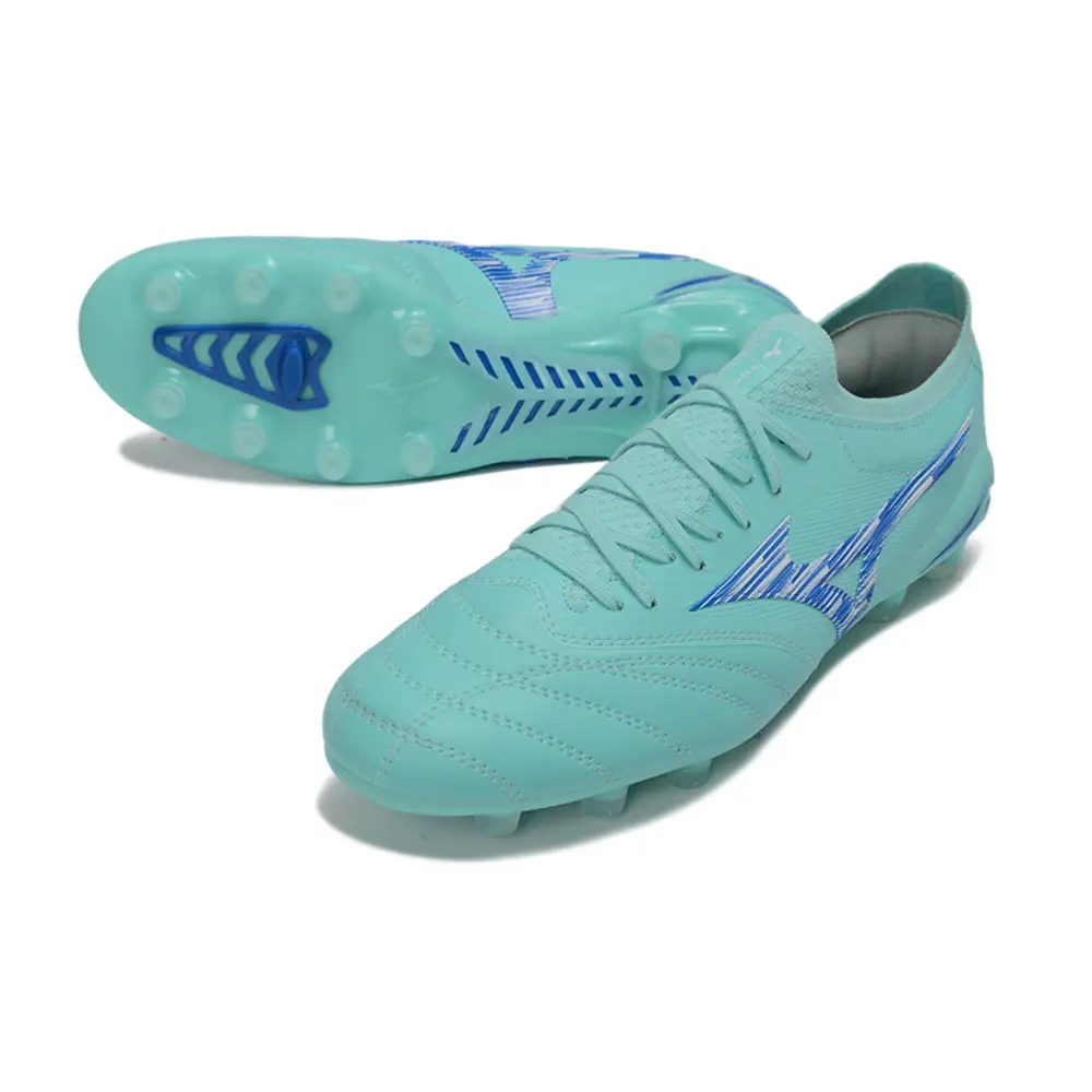 Chuteira Campo Mizuno Morelia Neo 4 Beta FG Verde e Azul