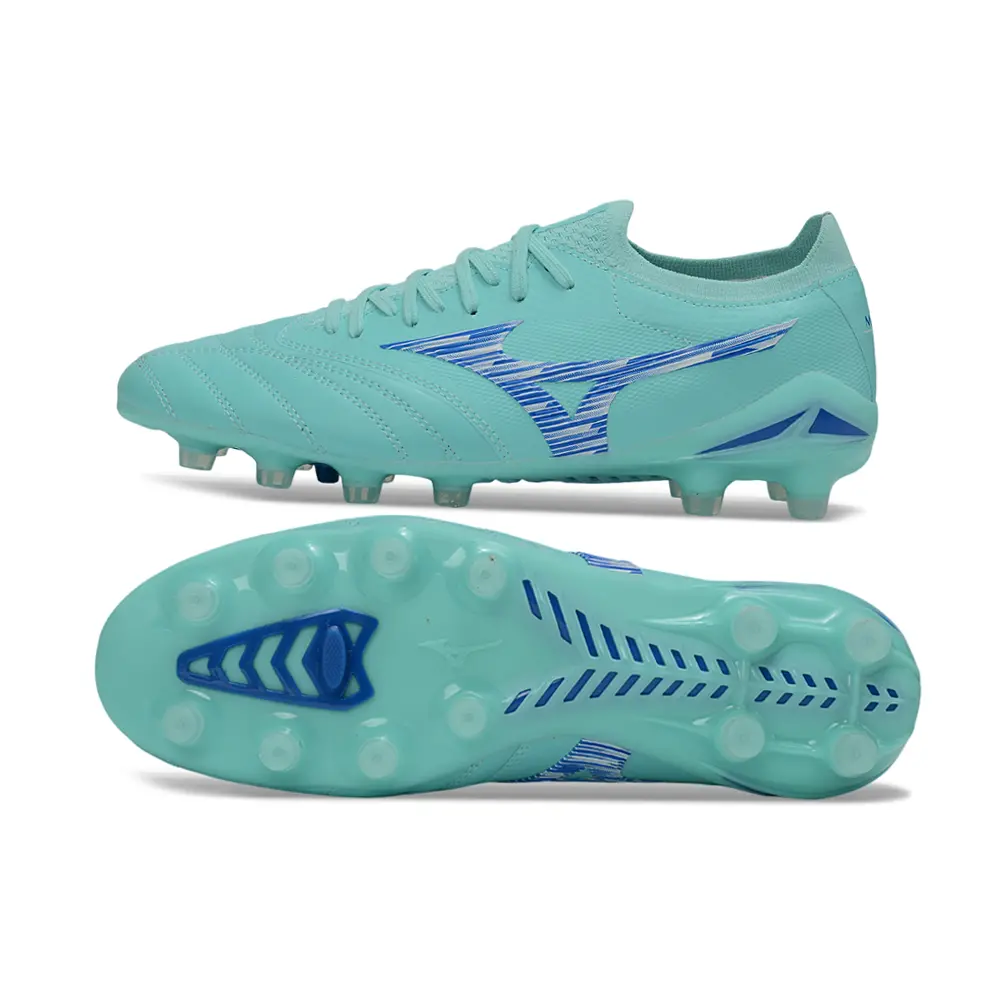 Chuteira Campo Mizuno Morelia Neo 4 Beta FG Verde e Azul