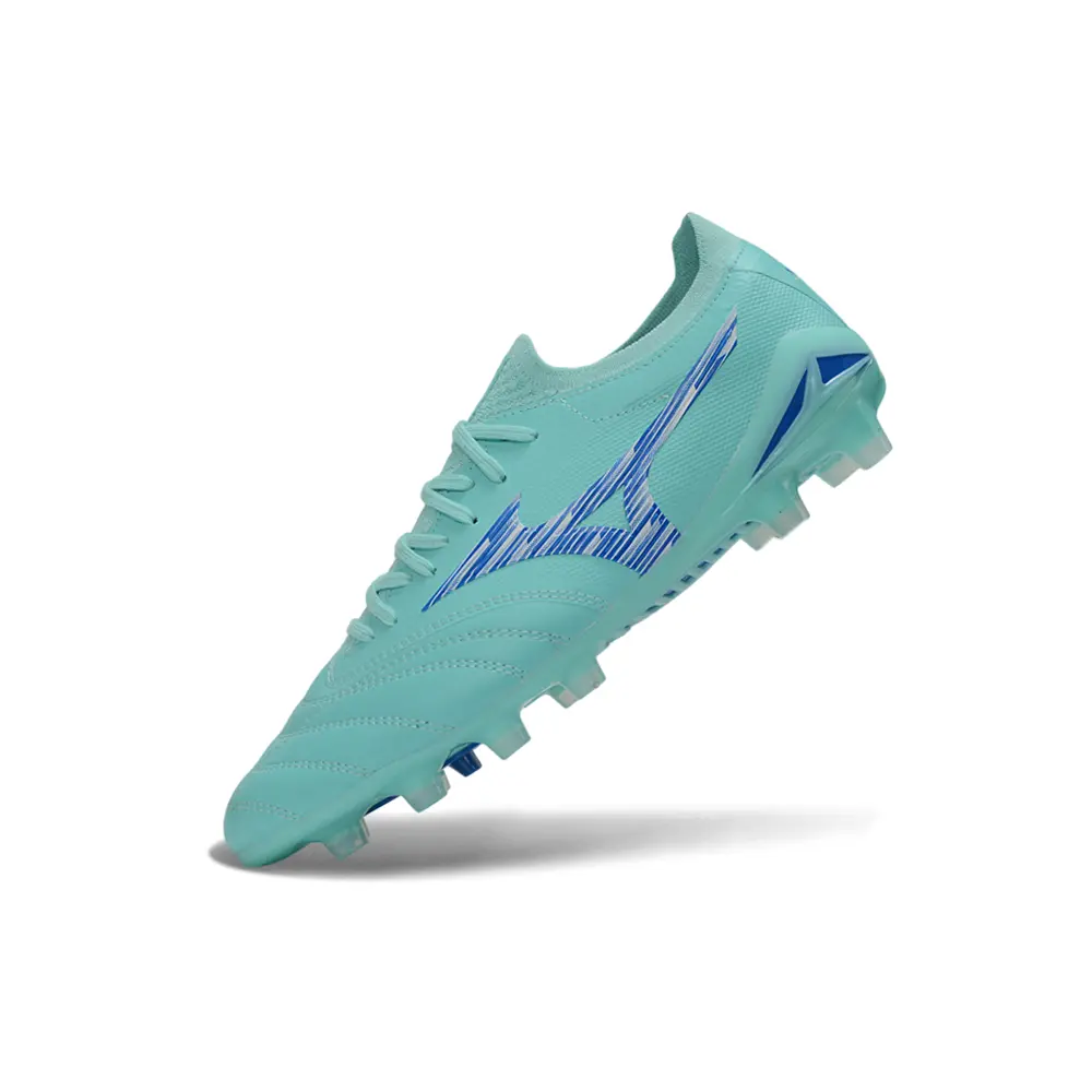 Chuteira Campo Mizuno Morelia Neo 4 Beta FG Verde e Azul
