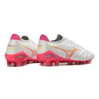 Chuteira Campo Mizuno Morelia Neo 4 Beta FG Branco, Rosa e Amarelo - imagem 5