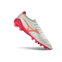 Chuteira Campo Mizuno Morelia Neo 4 Beta FG Branco, Rosa e Amarelo - imagem 3