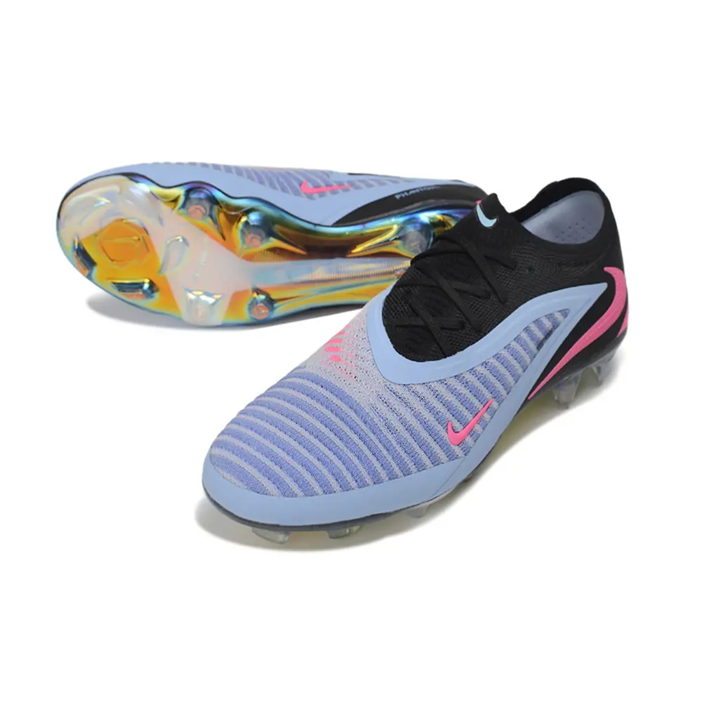Chuteira Campo Nike Phantom GX 6 Elite FG Azul, Preto e Rosa