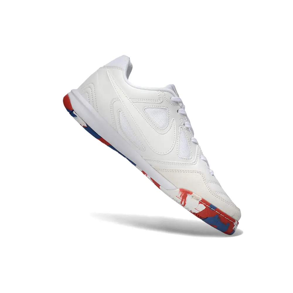 Chuteira Futsal Supreme x Nike SB Gato IC Branco, Azul e Vermelho