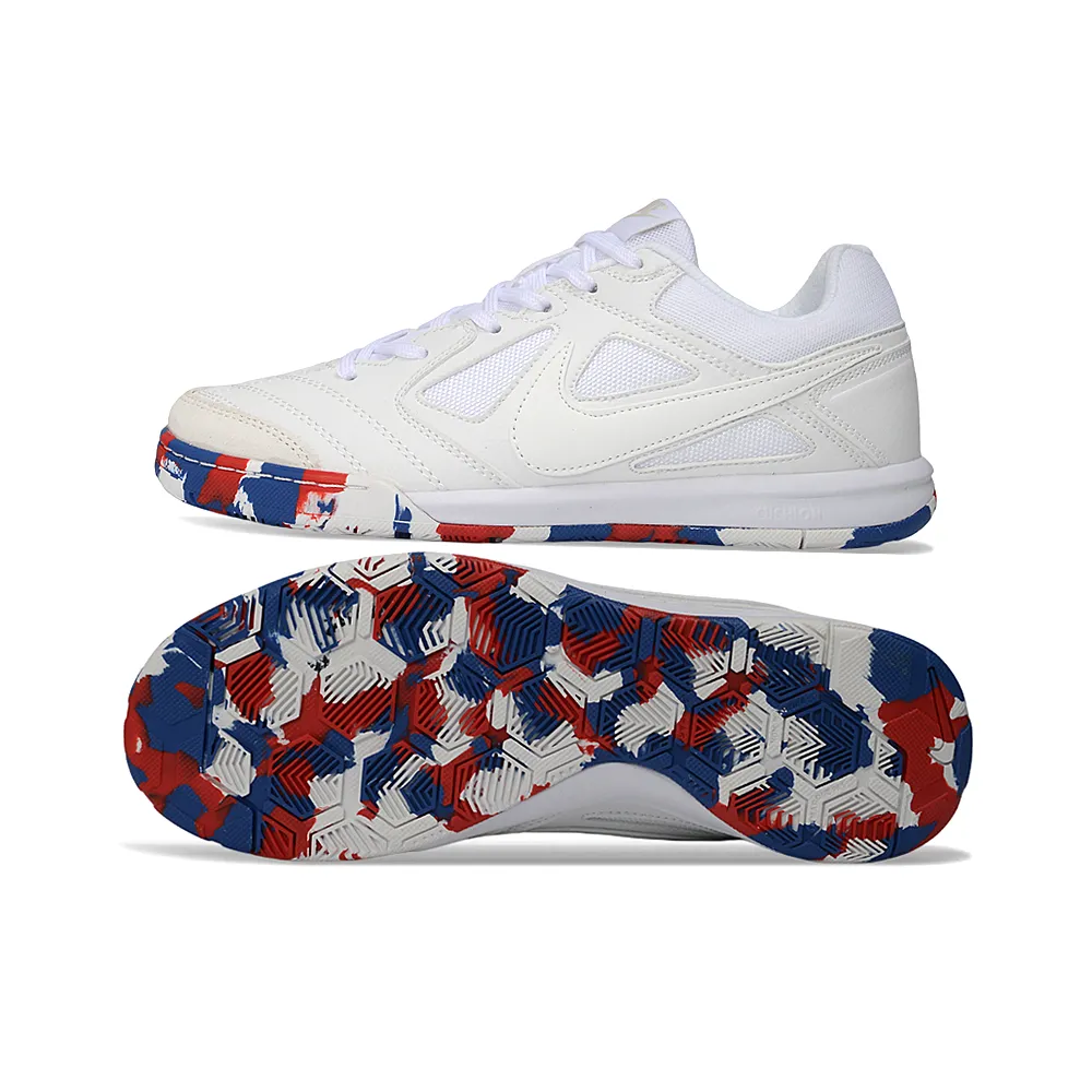 Chuteira Futsal Supreme x Nike SB Gato IC Branco, Azul e Vermelho
