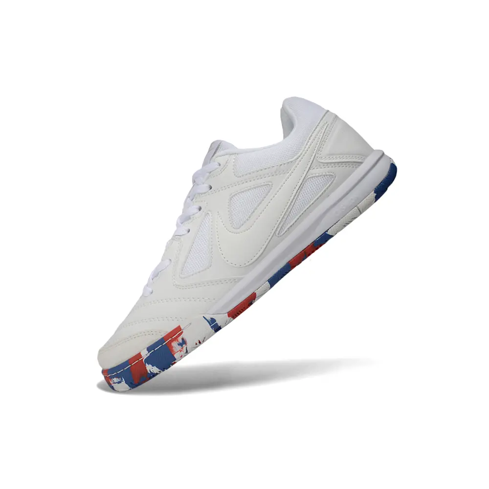 Chuteira Futsal Supreme x Nike SB Gato IC Branco, Azul e Vermelho