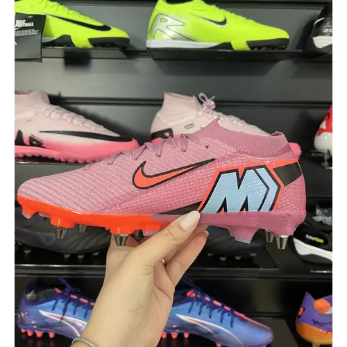 Chuteira Campo Nike Air Zoom Mercurial Vapor 16 Elite Trava Mista Rosa e Laranja - Pronta Entrega